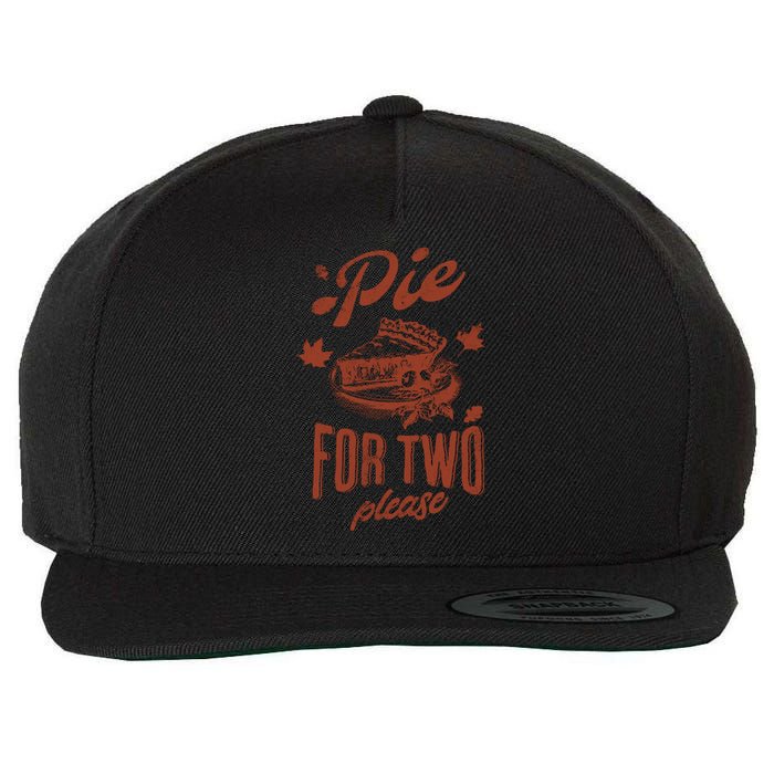 Pie For Two Thanksgiving Pregnancy Announcement Wool Snapback Cap