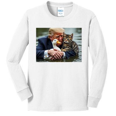 Pets For Trump Protect Our Pets Save Our Pets Kids Long Sleeve Shirt