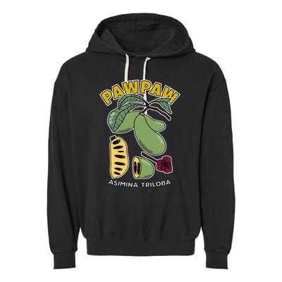 Pawpaw Fruit Tree Asimina Triloba Garment-Dyed Fleece Hoodie