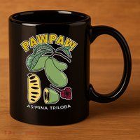 Pawpaw Fruit Tree Asimina Triloba 11oz C Handle Ceramic Mug