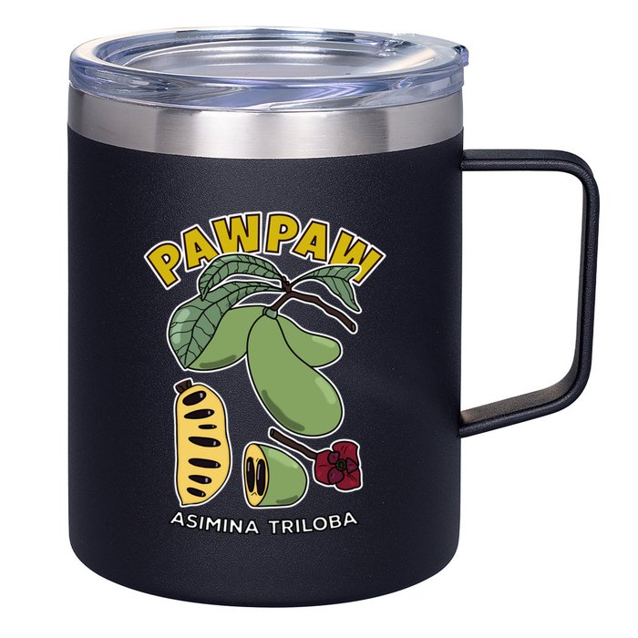Pawpaw Fruit Tree Asimina Triloba 12oz Stainless Steel Coffee Mug