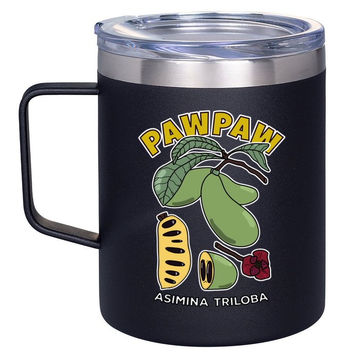 Pawpaw Fruit Tree Asimina Triloba 12oz Stainless Steel Coffee Mug
