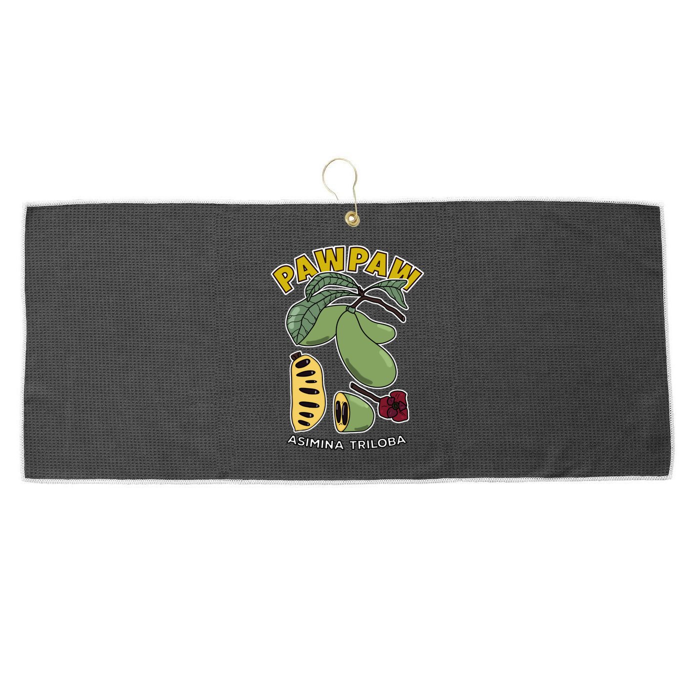 Pawpaw Fruit Tree Asimina Triloba Large Microfiber Waffle Golf Towel