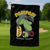 Pawpaw Fruit Tree Asimina Triloba Golf Towel