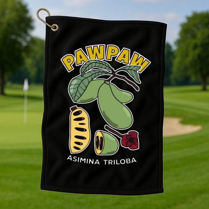 Pawpaw Fruit Tree Asimina Triloba Golf Towel