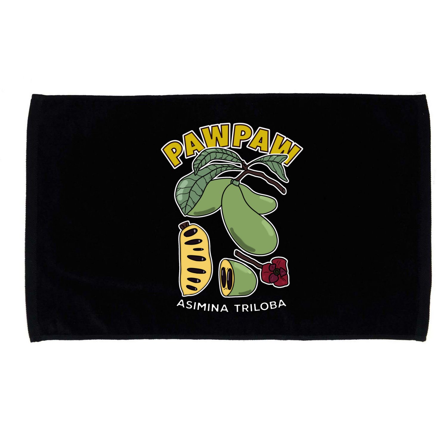 Pawpaw Fruit Tree Asimina Triloba Microfiber Hand Towel
