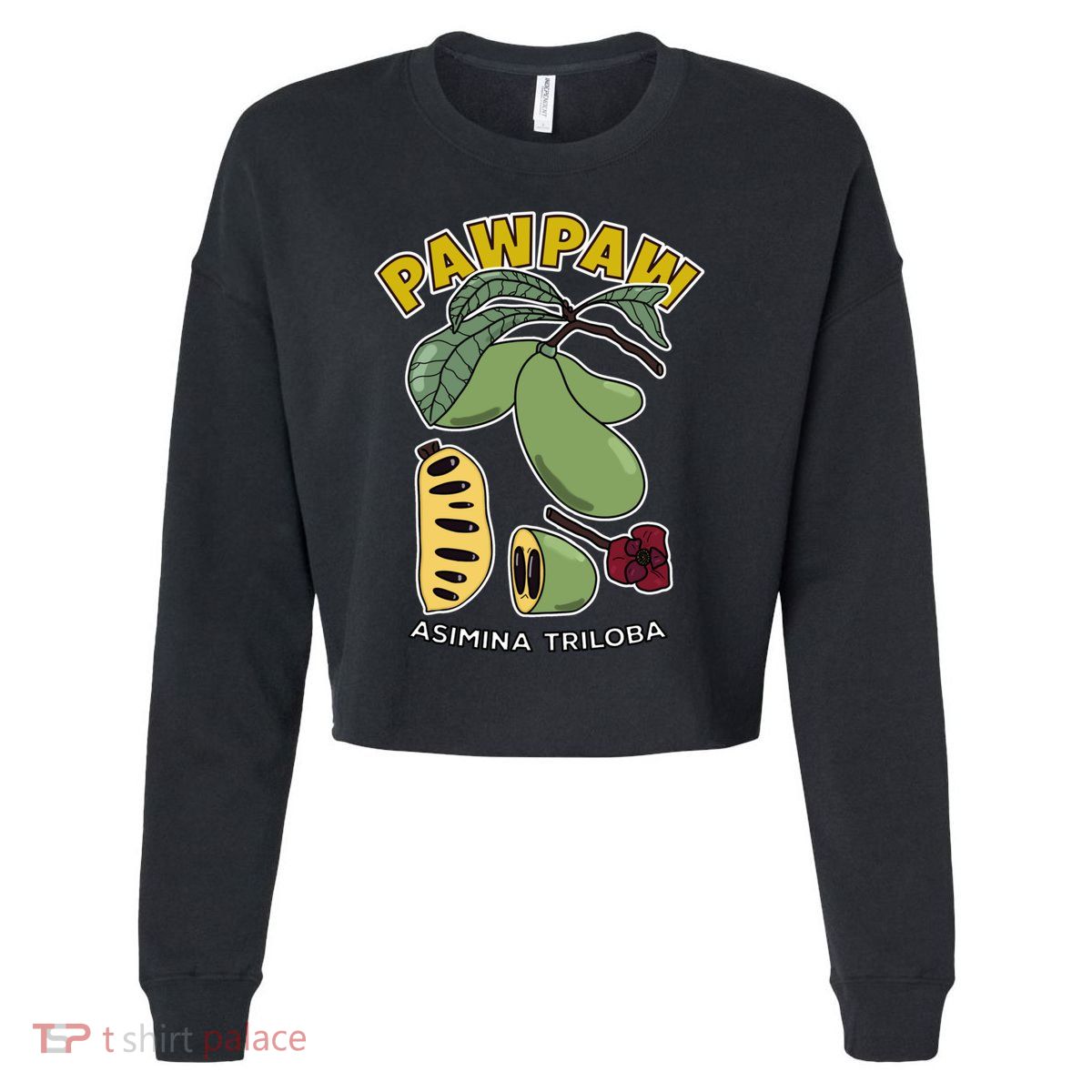 Pawpaw Fruit Tree Asimina Triloba Cropped Pullover Crew