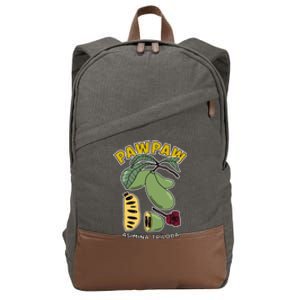 Pawpaw Fruit Tree Asimina Triloba Cotton Canvas Backpack