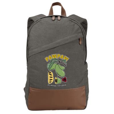 Pawpaw Fruit Tree Asimina Triloba Cotton Canvas Backpack