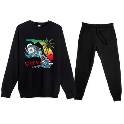 Pray For Tampa Bay Florida Strong Community Premium Crewneck Sweatsuit Set