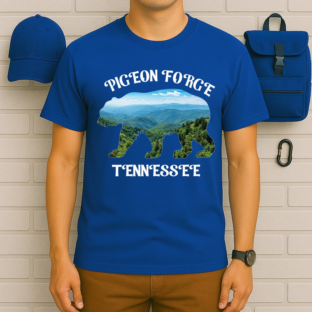 Pigeon Forge Tennessee Bear Great Smoky Mountains Souvenirs Gift T-Shirt