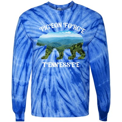 Pigeon Forge Tennessee Bear Great Smoky Mountains Souvenirs Gift Tie-Dye Long Sleeve Shirt