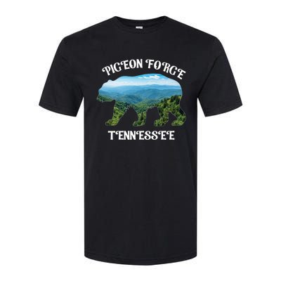 Pigeon Forge Tennessee Bear Great Smoky Mountains Souvenirs Gift Softstyle CVC T-Shirt