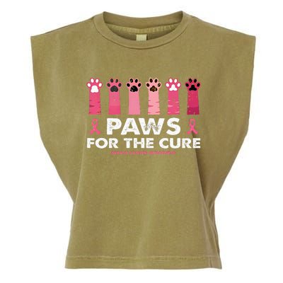 Paws For The C.U.R.E. Breast Cancer Awareness Garment-Dyed Women's Muscle Tee