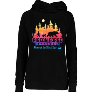 Pigeon Forge Tennessee Bear Great Smoky Mountains Tie Dye Womens Funnel Neck Pullover Hood