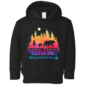 Pigeon Forge Tennessee Bear Great Smoky Mountains Tie Dye Toddler Hoodie