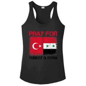 Pray For Turkey & Syria Flag Protect Turkey Syria Earthquake Ladies PosiCharge Competitor Racerback Tank