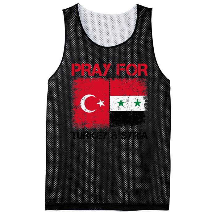 Pray For Turkey & Syria Flag Protect Turkey Syria Earthquake Mesh Reversible Basketball Jersey Tank