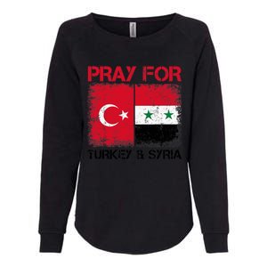 Pray For Turkey & Syria Flag Protect Turkey Syria Earthquake Womens California Wash Sweatshirt