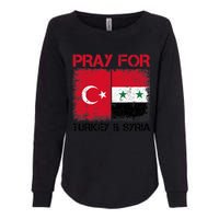 Pray For Turkey & Syria Flag Protect Turkey Syria Earthquake Womens California Wash Sweatshirt