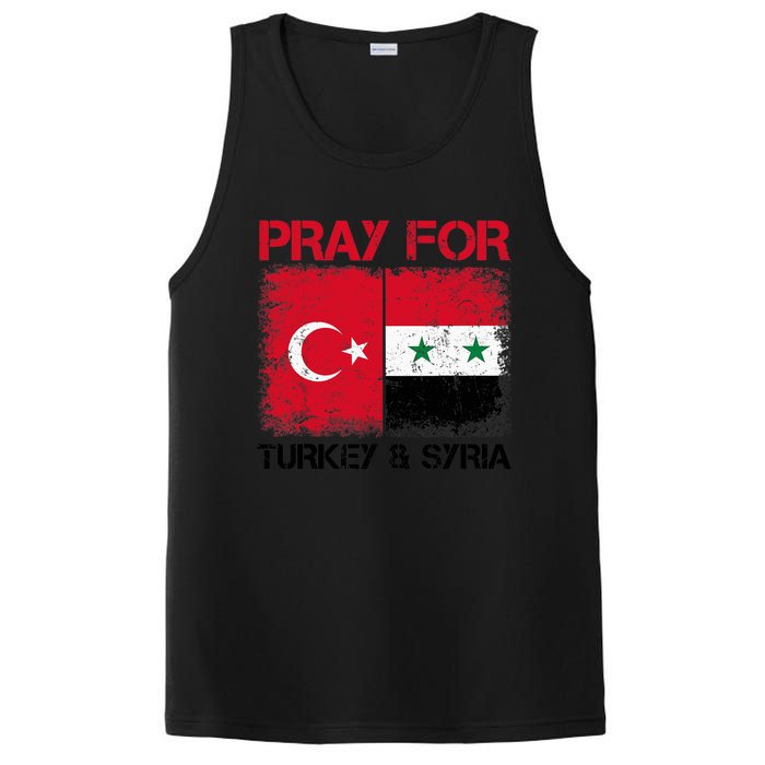 Pray For Turkey & Syria Flag Protect Turkey Syria Earthquake PosiCharge Competitor Tank