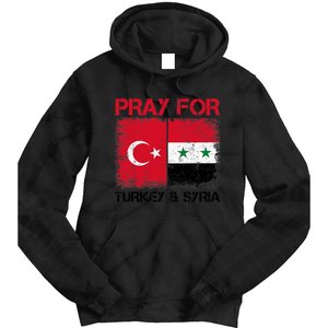 Pray For Turkey & Syria Flag Protect Turkey Syria Earthquake Tie Dye Hoodie