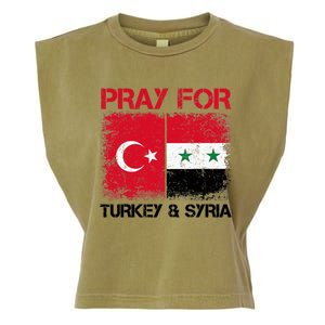 Pray For Turkey & Syria Flag Protect Turkey Syria Earthquake Garment-Dyed Women's Muscle Tee