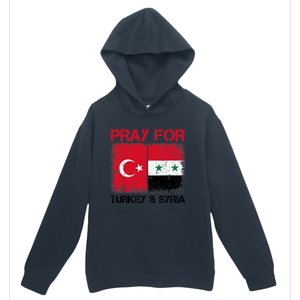 Pray For Turkey & Syria Flag Protect Turkey Syria Earthquake Urban Pullover Hoodie