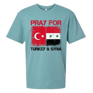 Pray For Turkey & Syria Flag Protect Turkey Syria Earthquake Sueded Cloud Jersey T-Shirt