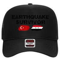 Pray For Turkey & Syria Flag Earthquake In Turkey Syria High Crown Mesh Back Trucker Hat