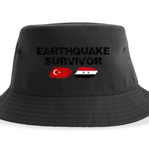 Pray For Turkey & Syria Flag Earthquake In Turkey Syria Sustainable Bucket Hat