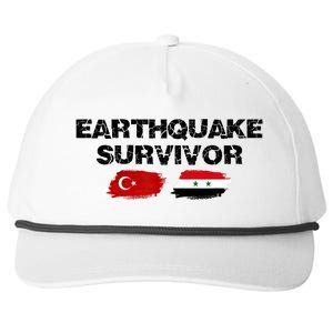 Pray For Turkey & Syria Flag Earthquake In Turkey Syria Snapback Five-Panel Rope Hat