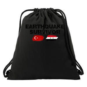 Pray For Turkey & Syria Flag Earthquake In Turkey Syria Drawstring Bag