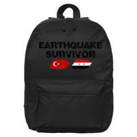 Pray For Turkey & Syria Flag Earthquake In Turkey Syria 16 in Basic Backpack