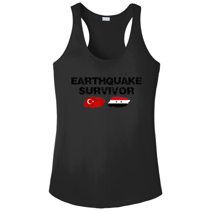 Pray For Turkey & Syria Flag Earthquake In Turkey Syria Ladies PosiCharge Competitor Racerback Tank