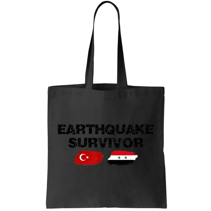 Pray For Turkey & Syria Flag Earthquake In Turkey Syria Tote Bag