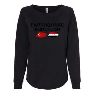 Pray For Turkey & Syria Flag Earthquake In Turkey Syria Womens California Wash Sweatshirt