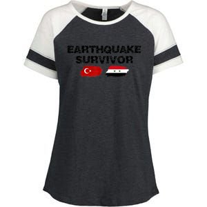 Pray For Turkey & Syria Flag Earthquake In Turkey Syria Enza Ladies Jersey Colorblock Tee