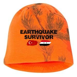 Pray For Turkey & Syria Flag Earthquake In Turkey Syria Kati - Camo Knit Beanie