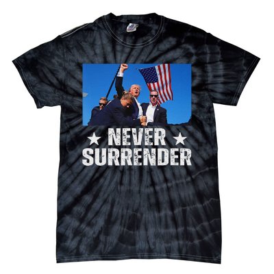 Pray For Trump Never Surrender Strong Support Tie-Dye T-Shirt