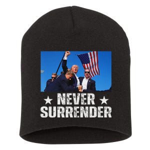 Pray For Trump Never Surrender Strong Support Short Acrylic Beanie