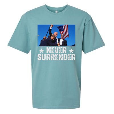 Pray For Trump Never Surrender Strong Support Sueded Cloud Jersey T-Shirt