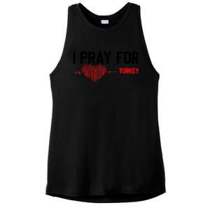 Pray For Turkey, Pray For Türkiye, I Stand With Turkey Ladies PosiCharge Tri-Blend Wicking Tank