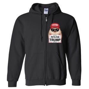 Pets For Trump Duck Cat Dog Donald Trump 2024 Full Zip Hoodie