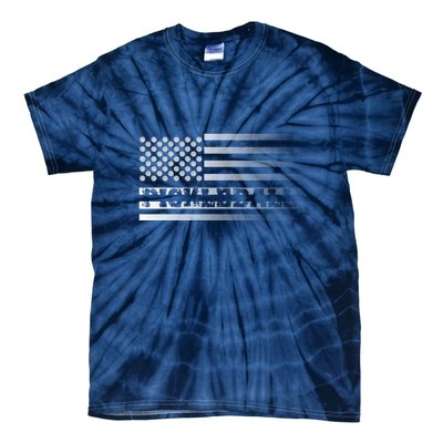 Pickleball Flag Transparent Distressed Tie-Dye T-Shirt