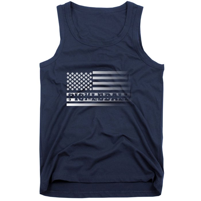 Pickleball Flag Transparent Distressed Tank Top