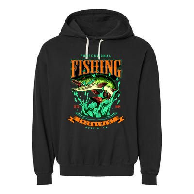 Professional Fishing Tournament Austin Texas 1994 Garment-Dyed Fleece Hoodie
