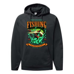 Professional Fishing Tournament Austin Texas 1994 Performance Fleece Hoodie