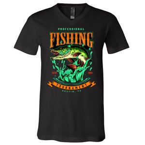 Professional Fishing Tournament Austin Texas 1994 V-Neck T-Shirt