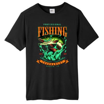 Professional Fishing Tournament Austin Texas 1994 Tall Fusion ChromaSoft Performance T-Shirt